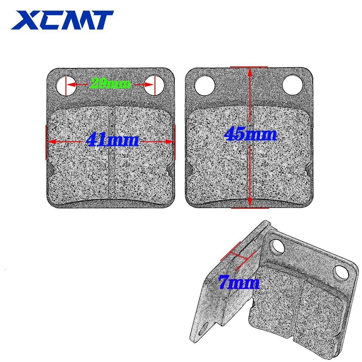 Motorcycle Front and Rear Brake Pads for 50cc 70cc 90cc 110cc 125cc 140cc to 170cc 200cc 250cc Pit Dirt Bike ATV Quad Motocross image 6
