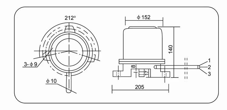 Marine inductive rudder angle generator hydraulic rudder indicator power box three-piece set