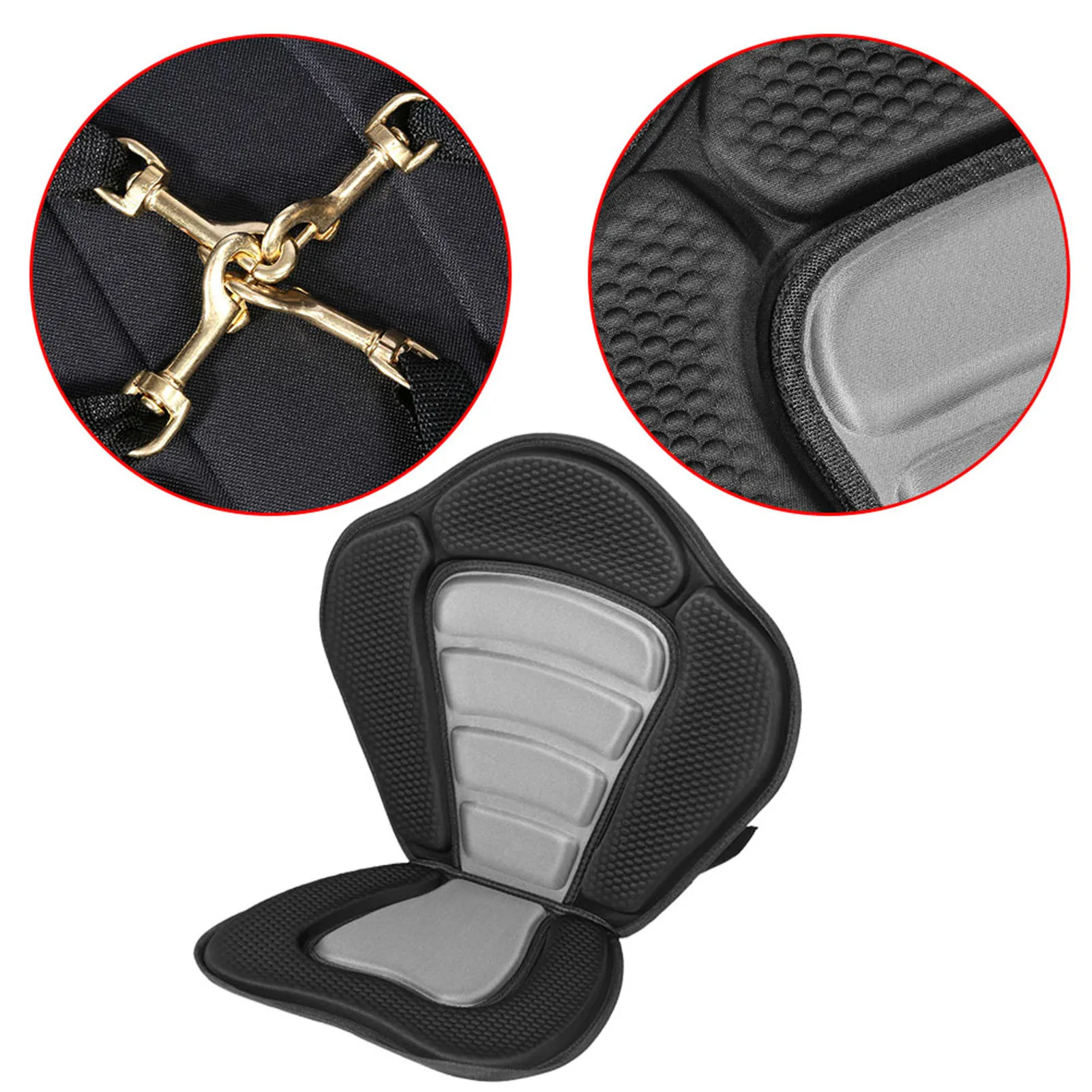 

Canoe Seat Deluxe Padded Kayak Seat Detachable Back Bag Canoe Sit On Top Kayaking Seat Detachable Kayak Seat Portable Boat Seat