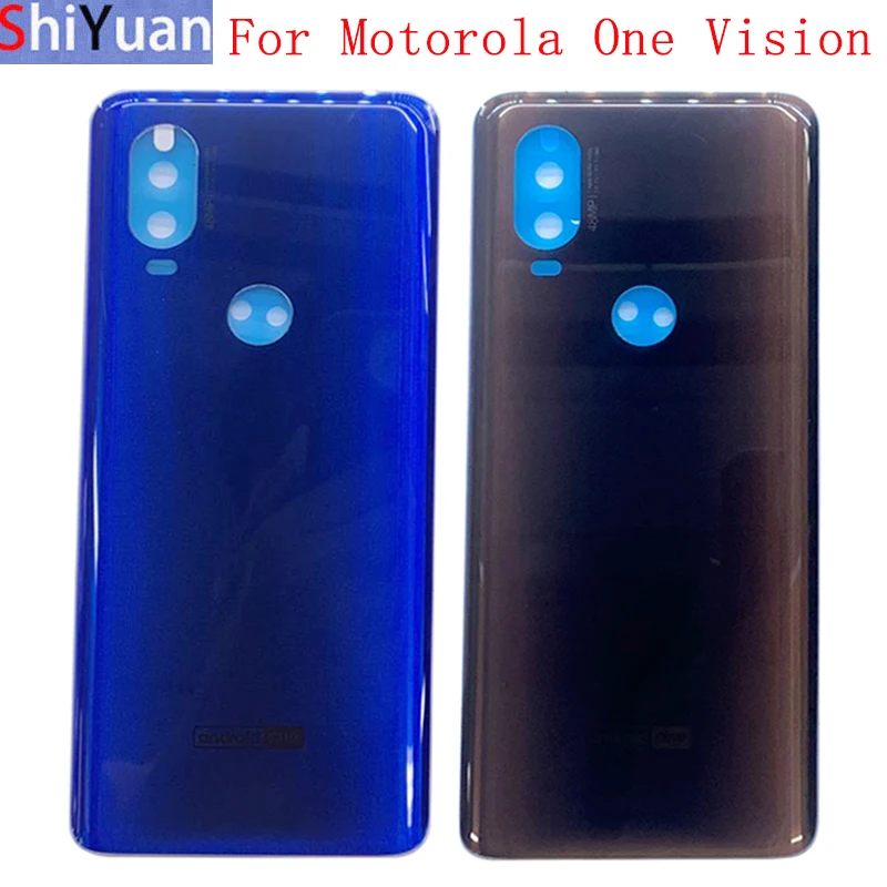 

Battery Cover Back Rear Door Housing Case For Motorola One Vision Battery Cover with Adhesive Sticker Repair Parts