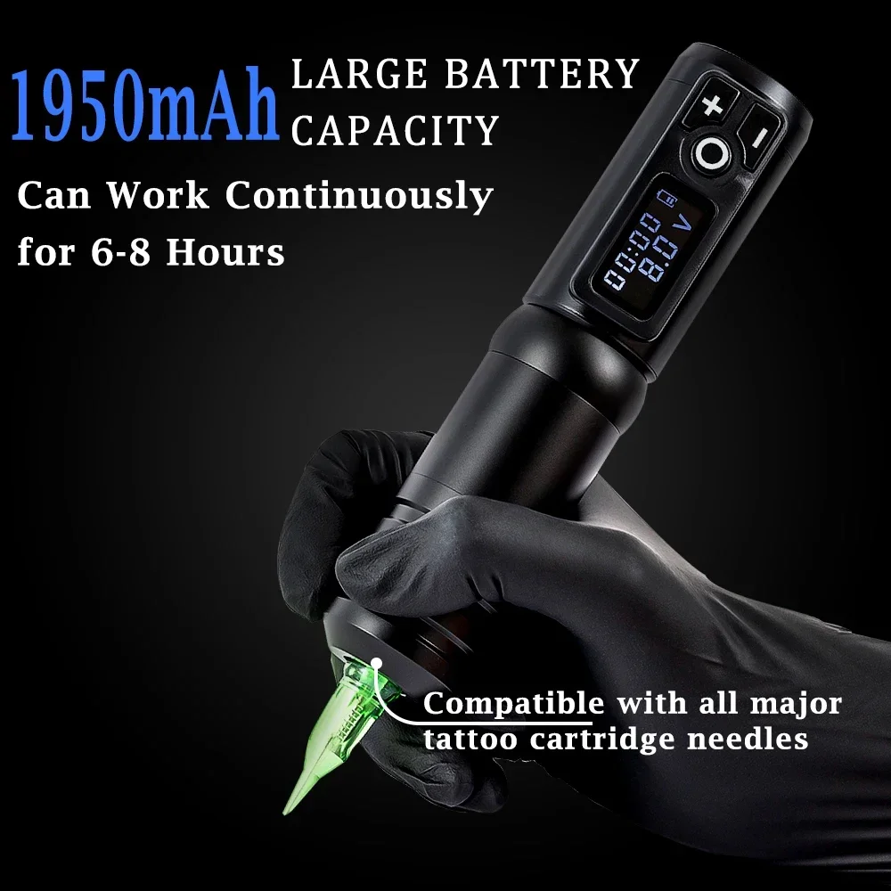 Ambition Flash 2400mAh Digital Professional Wireless Tattoo Pen Machine for Artists Body Art