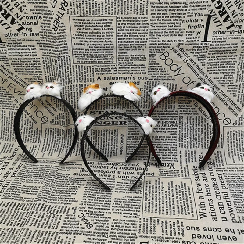 Animal Pet Cat Headband Girls Hair Hoop Gift  Party Photo Props Headwear  Accessories  Anime Cosplay Costume Halloween Christmas