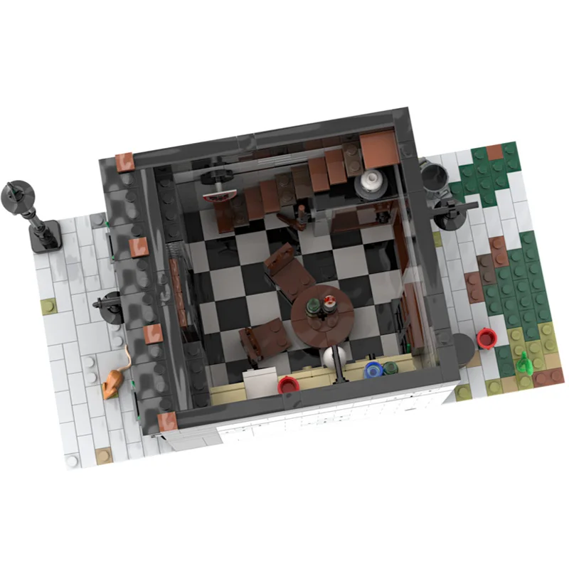 2062 Piezas Casa de Pueblo Gótica MOC, Bloques de Construcción Modulares Personalizables, Diseño Creativo, Juguete Educativo DIY para Niños, Regalo de Ensamblaje