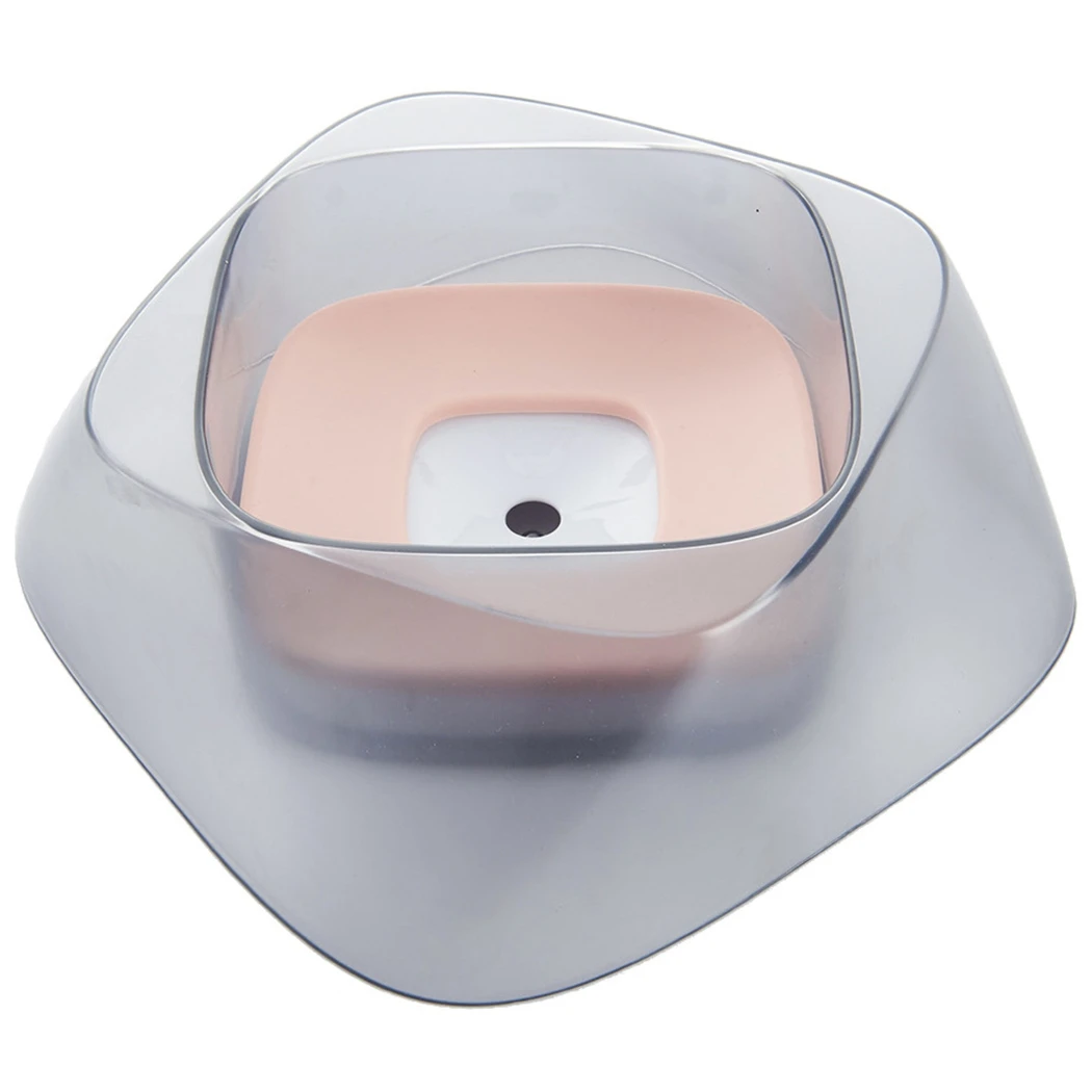 1Pc Slow Water Bowl No-Spill Puppy Drinking Bowl Cat Water Bowl With Floating Disk Dog Puppy Slow Water Feeder Anti Choking