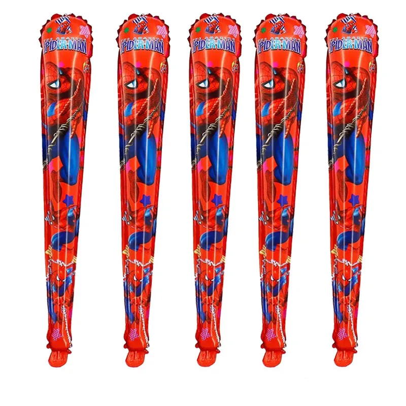 5/10PCS Disney Cartoon Hand Held Stick Balloon Set Frozen Mermaid Princess Spiderman Mickey Kid Toy Birthday Party Decoration