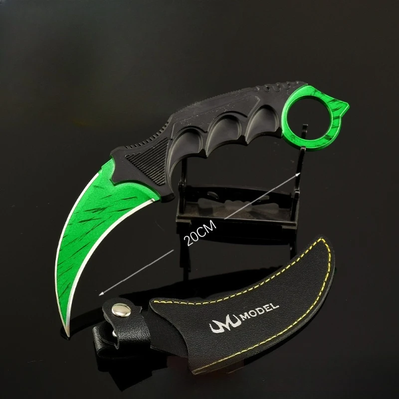 20cm/7.87in Gadżety do gier Crimson Web Claw Knife z kaburą Model broni Melee Sword Metal Craft Ornament Boy Toy Gift