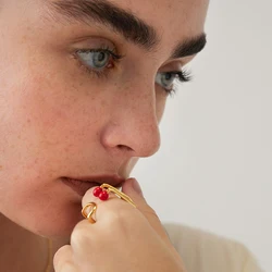 ENFASHION New In Matchstick Rings For Women Anillos Mujer Gold Color Ring Christmas Gift Cute Fashion Jewelry Wholesale R224177