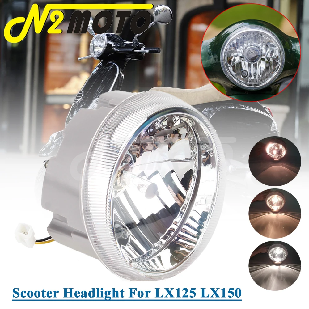 HS1 Bulb Headlights Scooter Headlamp 12V 35W Hi/Lo beam Head Light For LX150 LX125 Motorcycle Replacement Front Headlight Lamp