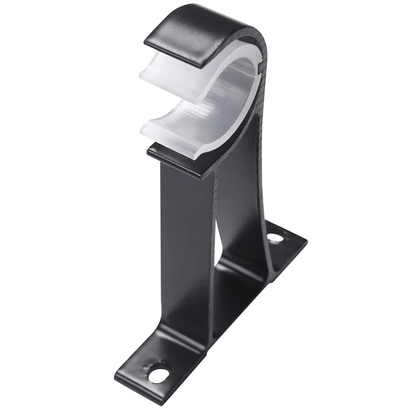 

24 шт., набор кронштейнов для карнизов с одним отверстием, маленькие крючки для карнизов для стены, сверхмощные карнизы для драпировки, черный-Y78A