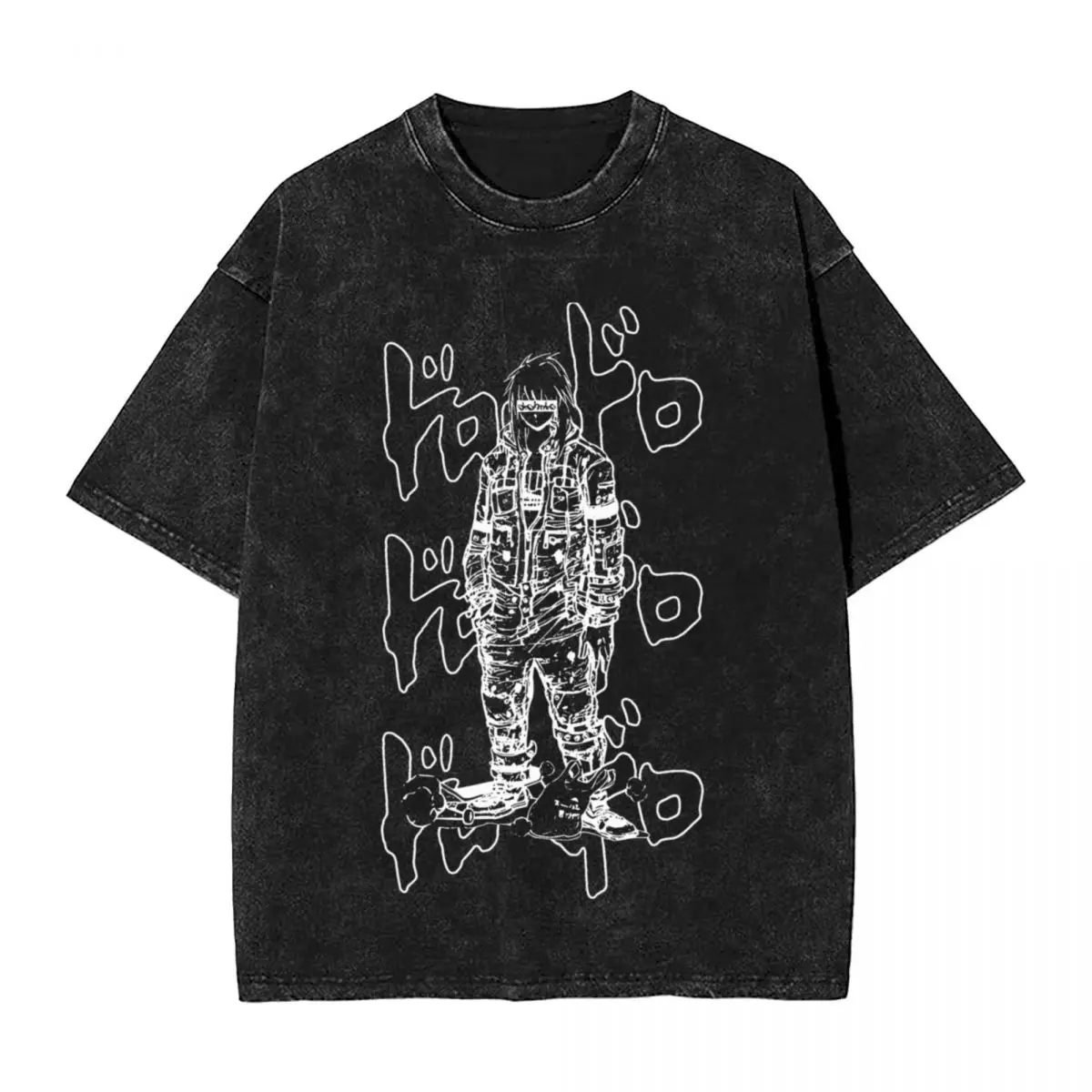 Dorohedoro Manga Nikaido T Shirts Washed 100% Cotton Oversize T-Shirt Novelty for Men Women Tops Graphic Printed Tee Shirt