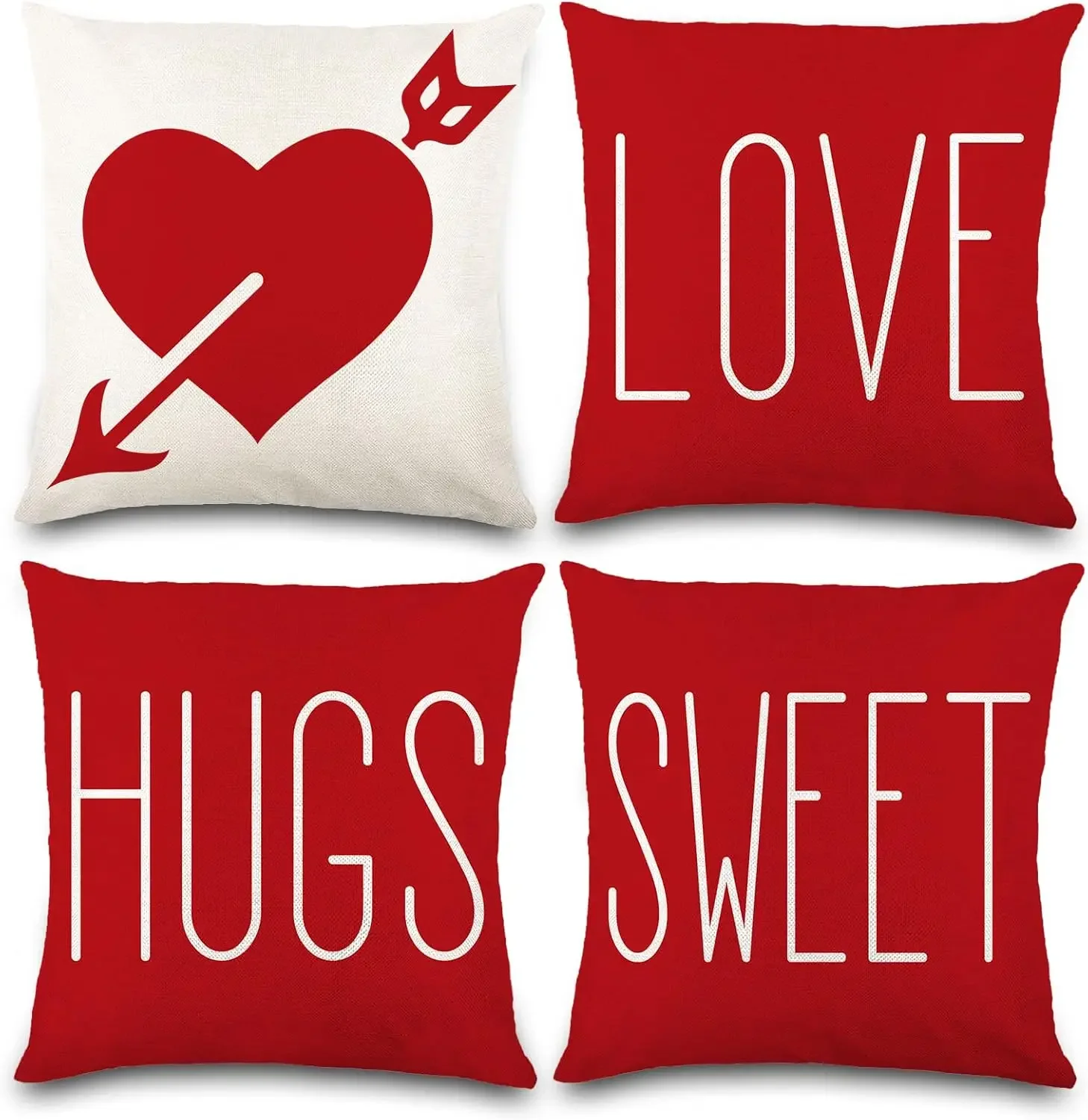 Valentine's Day Pillowcase 40x 40 Red Holiday Love Pillow Hug Anniversary Wedding Sofa Decoration Cushion Cover Decoration