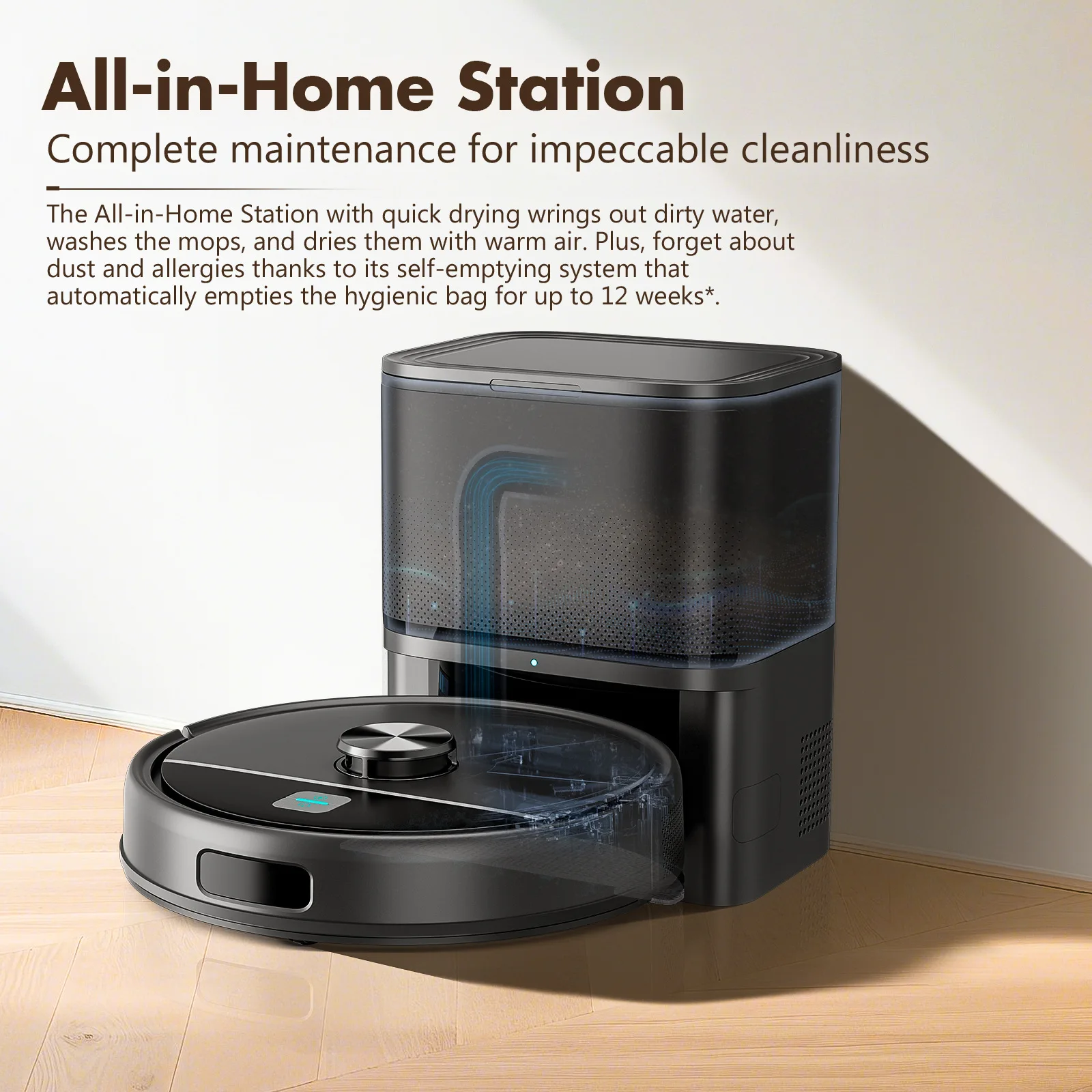Robotic Vacuum Cleaner, Automatic Dust Collection, Laser Navigation, Mapping, Infrared Obstacle Avoidance, Home Cleaning Robot