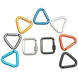 Triangle/Square  Snap Clip Hook Kettle Buckle Carabiner Outdoor Camping Hiking Keychain Carabiner Accessories