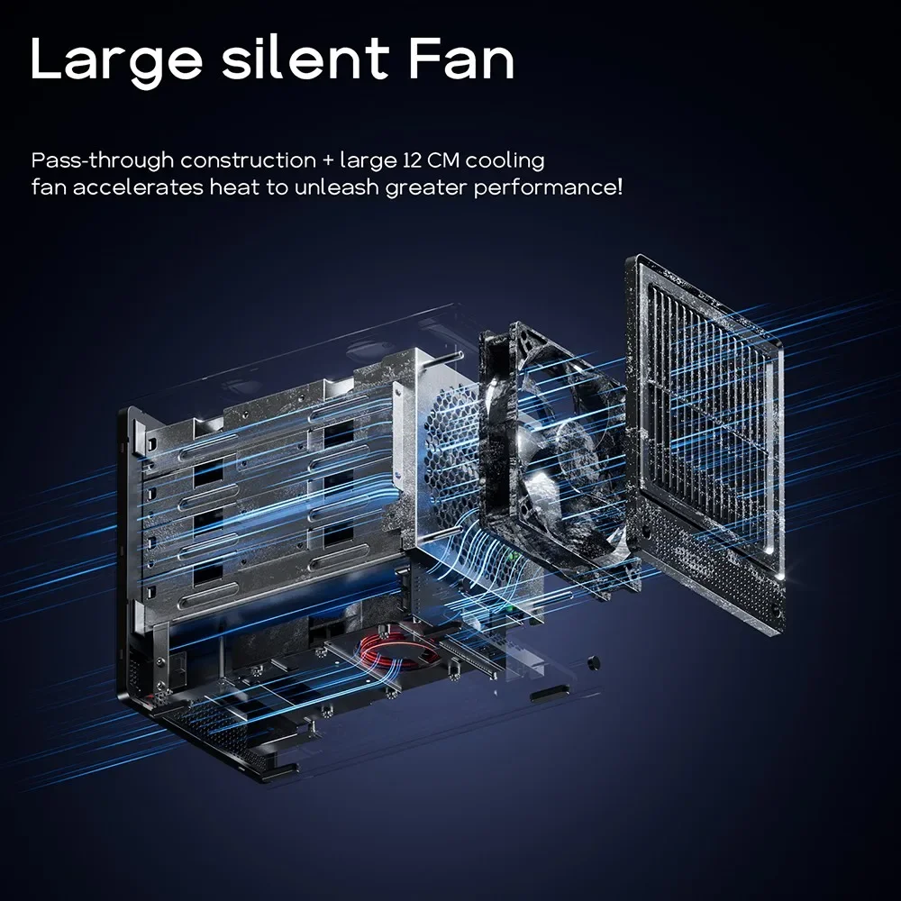 AOOSTAR WTR PRO 4-Bay NAS Mini PC [Full Configuration Version Last Batch] AMD Ryzen 7 5825U (8 Cores, 16 Threads, Up To 4.5GHz) Dual 2.5G Ethernet Ports Dual M.2 NVMe Slots Supports 4K Triple-Screen Output Suitable For Home Laboratory And Server Scenarios