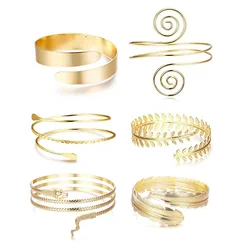 Simple Vintage Water Drop Open Cuff Bangles for Women Trend Goth Geometric Arm Bracelet Aesthetic Jewelry Gift New