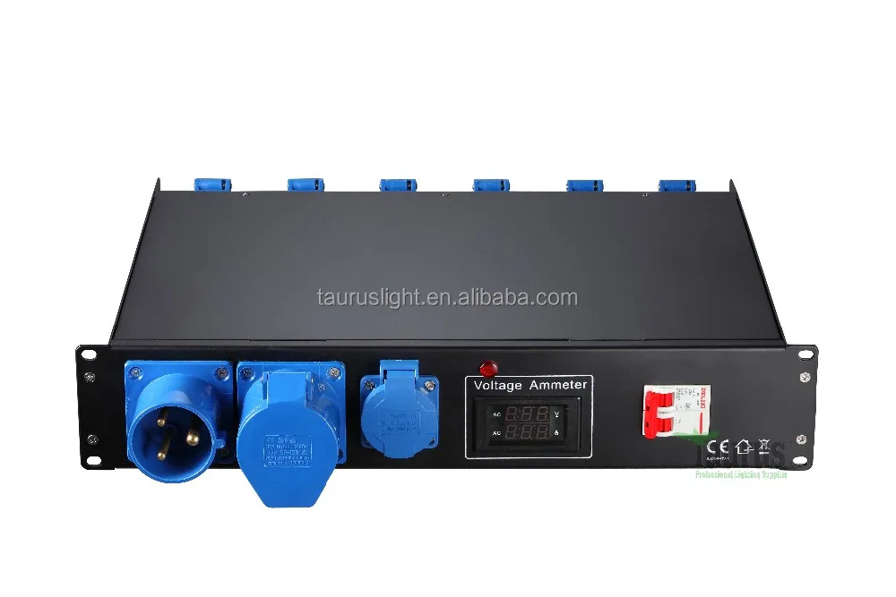 Stage lighting equipment CEE 16/32 A European socket output distribution box