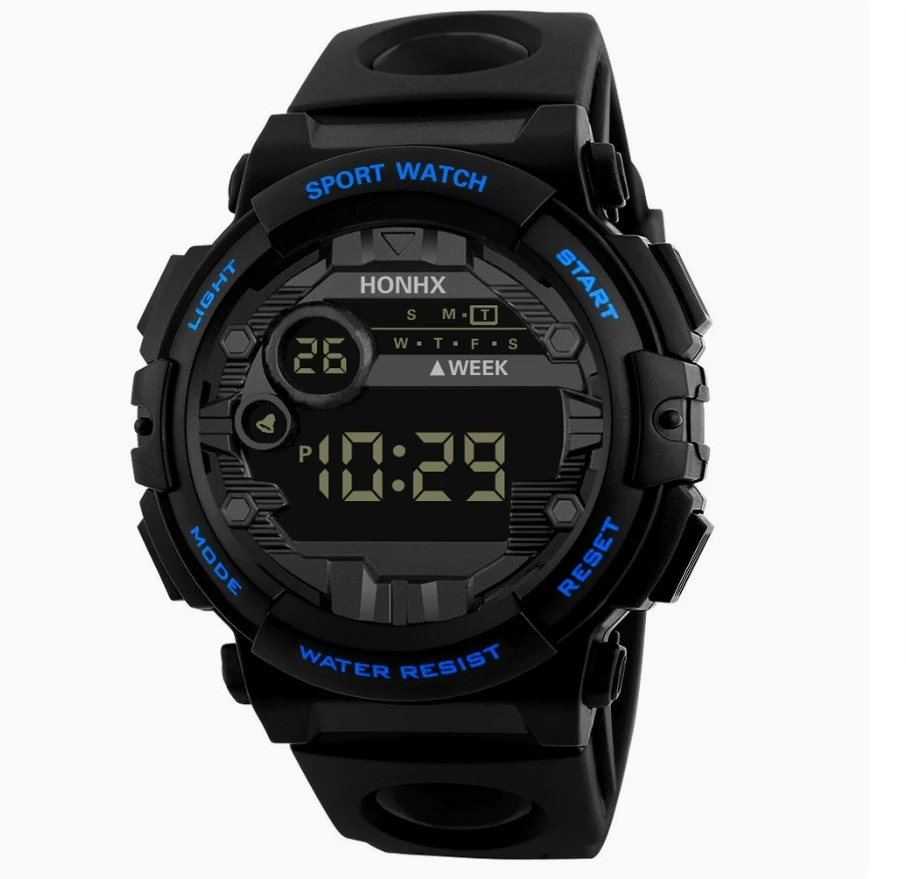 Male Electronic Watch Sports Youth Fashion Trend Watches Student Multifunctional Outdoor Sports Electronic Wristwatch