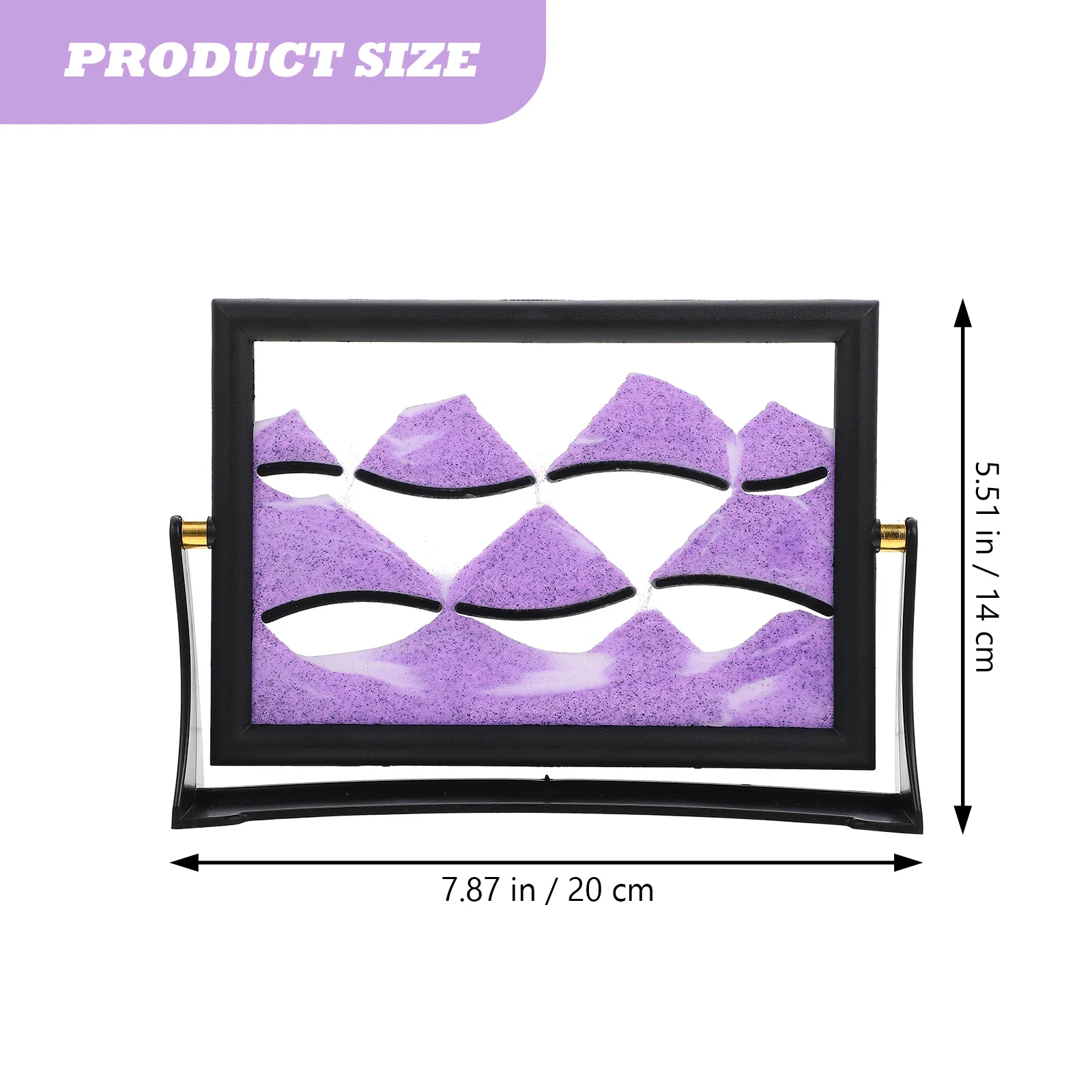 Quadro de Areia Movediça Criativa Premium com Pintura de Areia em Movimento, Vidro de Alta Transparência para Sala de Estar, Quarto, Escritório e Mesa