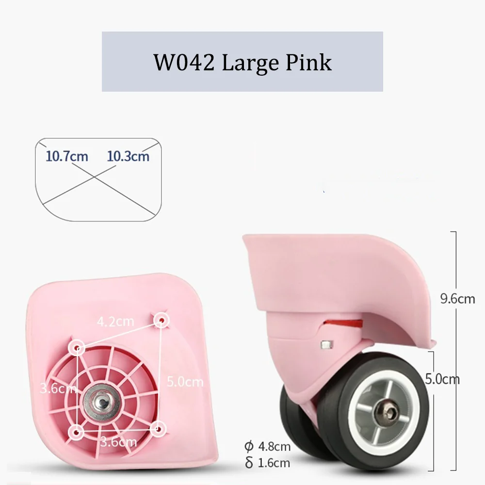 For W042 Nylon Luggage Wheel Trolley Case Wheel Pulley Sliding Casters Universal Wheel Repair Smooth Slient Wear-resistant