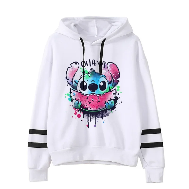 Y2k dibujos animados Disney Lilo y Stitch sudaderas divertidas mujeres Harajuku lindo Stitch Anime sudadera Manga ropa de calle Sudadera con capucha