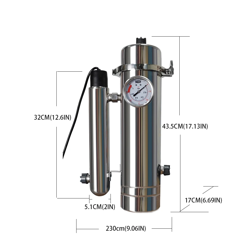 ステンレス鋼304家庭用キッチン浄水器SKUV-1000L紫外線ステンレス鋼UFシステム家庭用浄水器