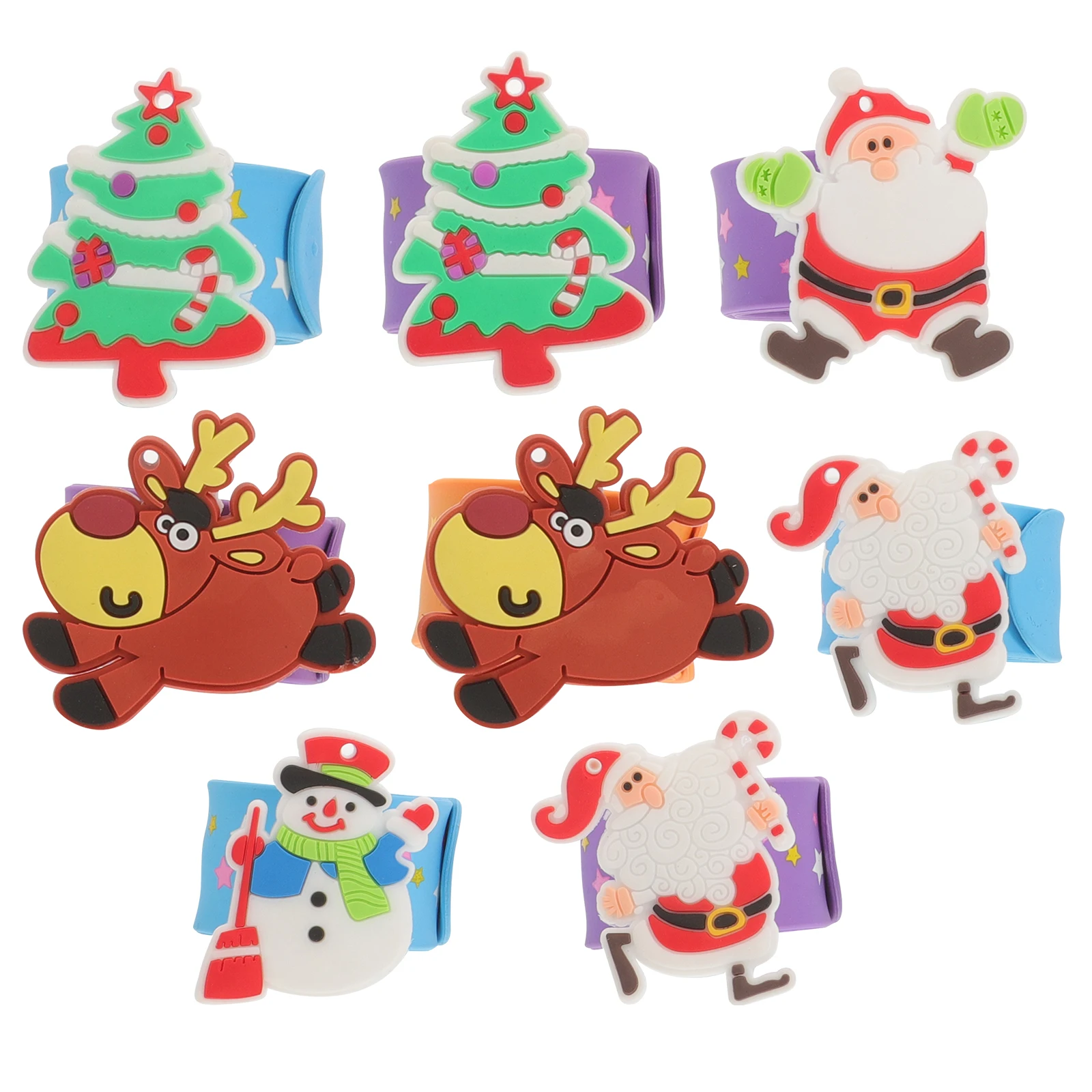 12 stuks kerst klaparmbanden voor kinderen premium siliconen polsbandjes one size fits most leuke vakantie feestdecoratie accessoire