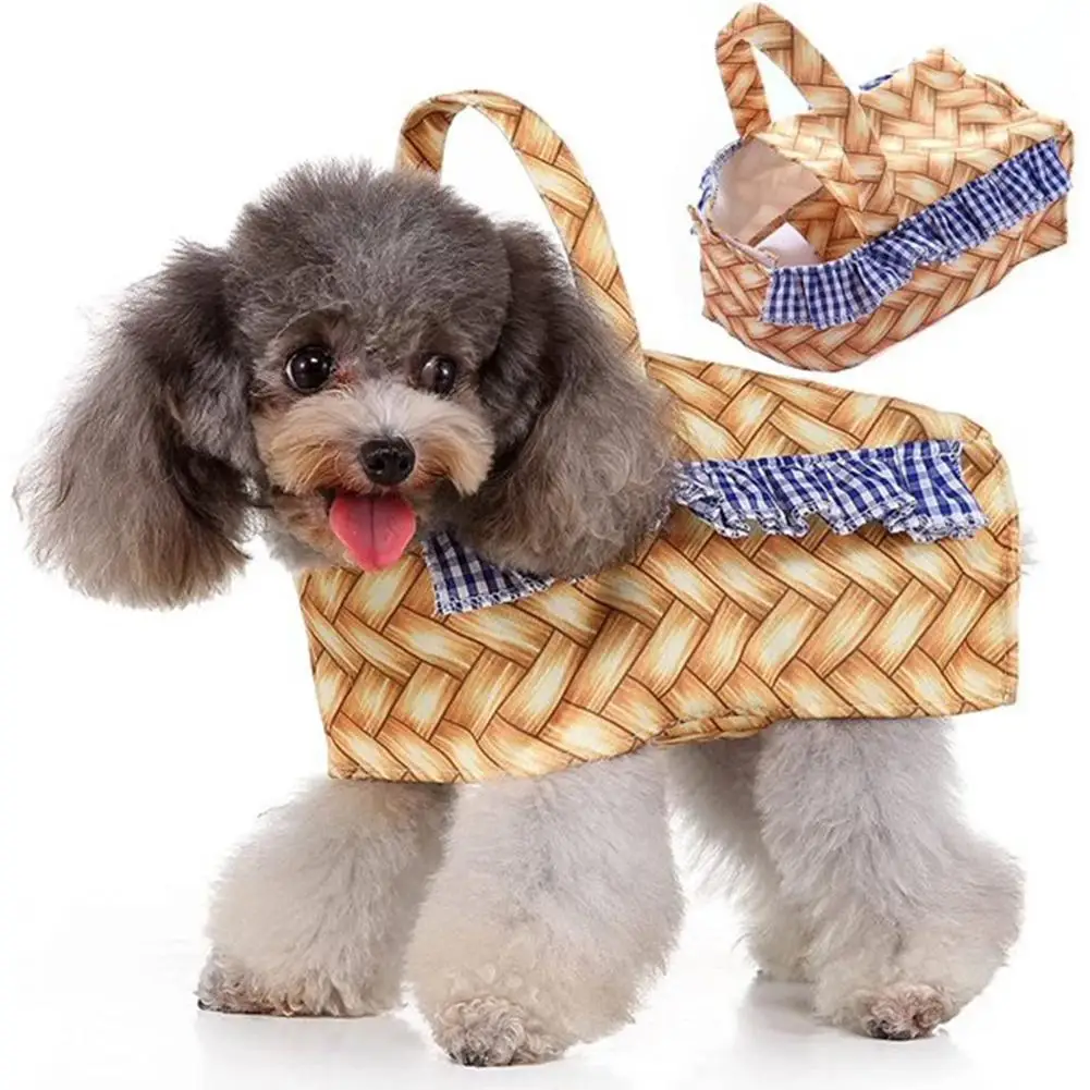 

Pet Dog Basket Costumes Funny Dress Up Clothes Pet Supplies For Halloween Christmas Birthday Party