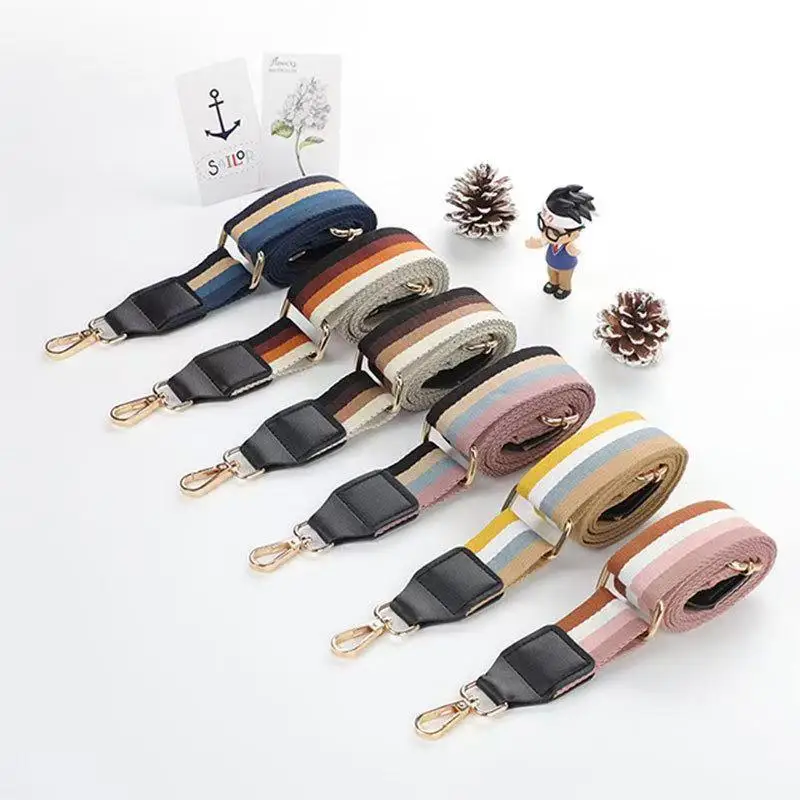 

Ladies Backpack Wide Shoulder Straps Color stripes Pu Leather Adjustable Shoulder Messenger Bag Strap Accessory Supplies
