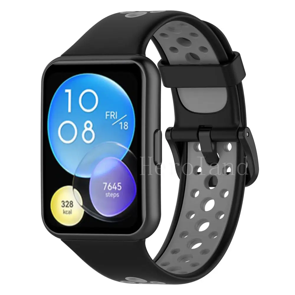 Sport silikonowy pasek do zegarków dla Huawei zegarek pasuje 2 pasek oryginalny pasek na rękę smartwatch dla Huawei Fit2 pasek bransoletka akcesoria