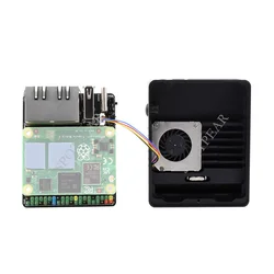 Raspberry Pi Compute Module 4 dual ETH mini Open-source Router Board Metal case for CM4 IO Board