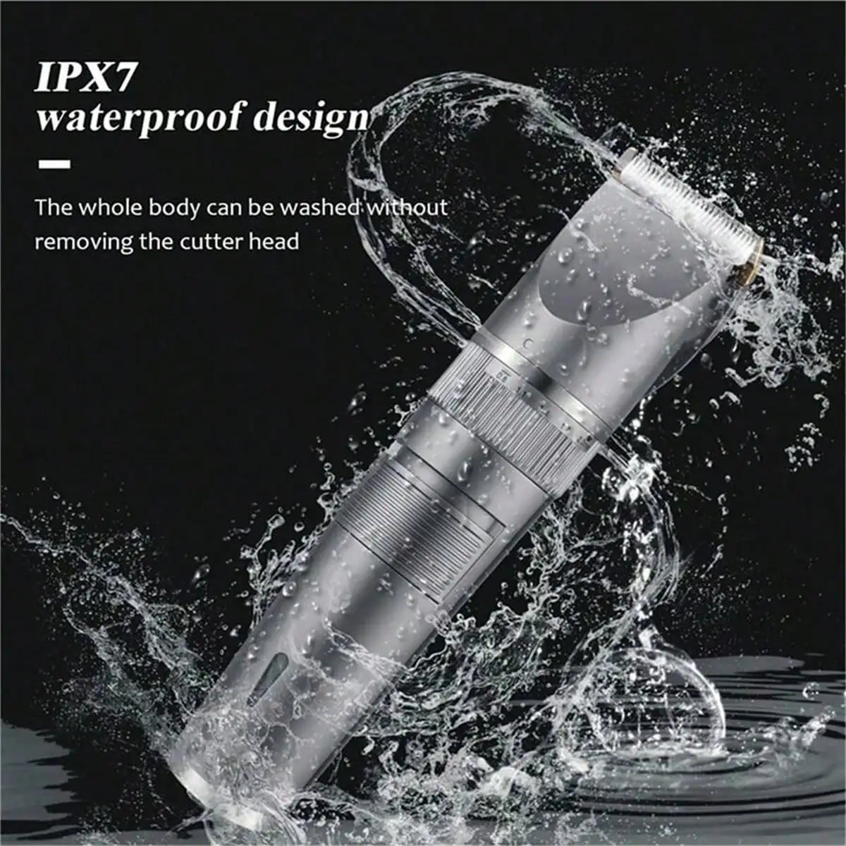 ماكينة تشذيب الشعر الكهربائية اللاسلكية الاحترافية USB للرجال قابلة لإعادة الشحن، ماكينة قص الشعر الاحترافية للرجال