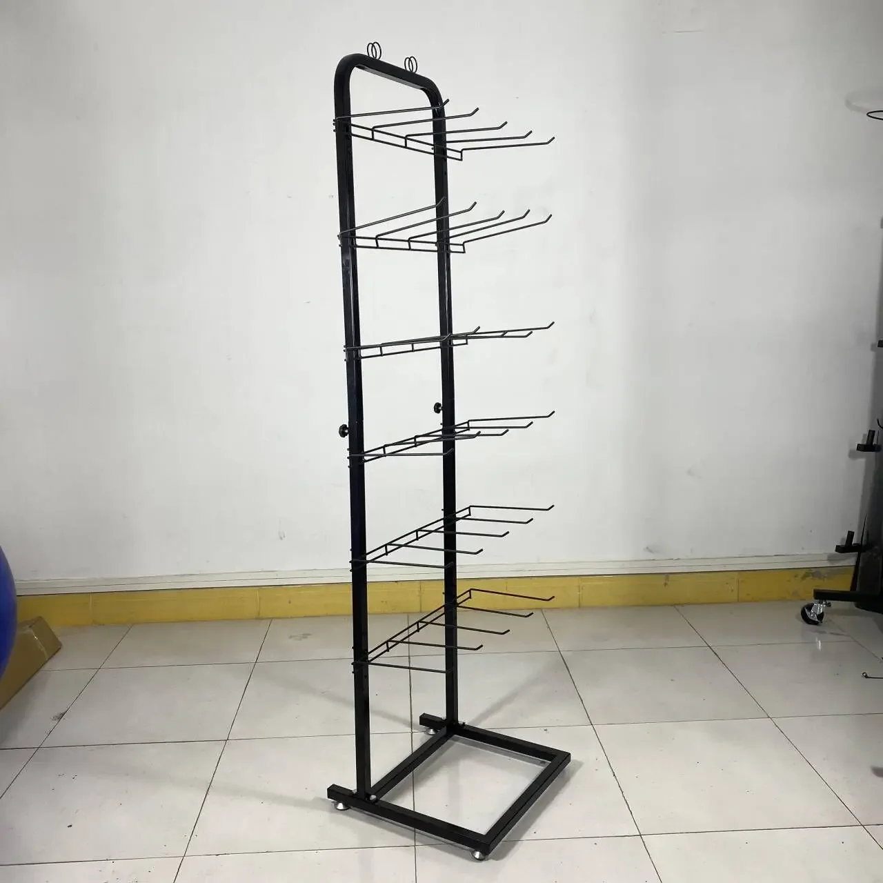 Hot sale hanging  display stand with 6 Layer 5 hooks each bar candy display rack