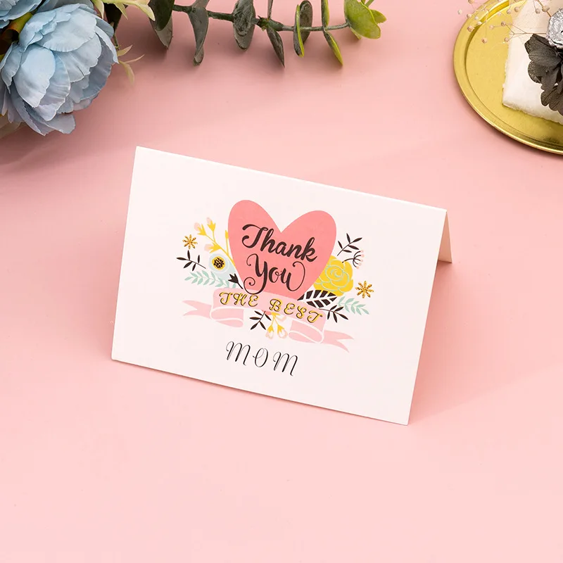 Best Mom Mother\'s Day Kraft Paper Tags Best Father Paper Hang Tags Postcard Birthday Label Hang Tag Card Gift Package Decoration