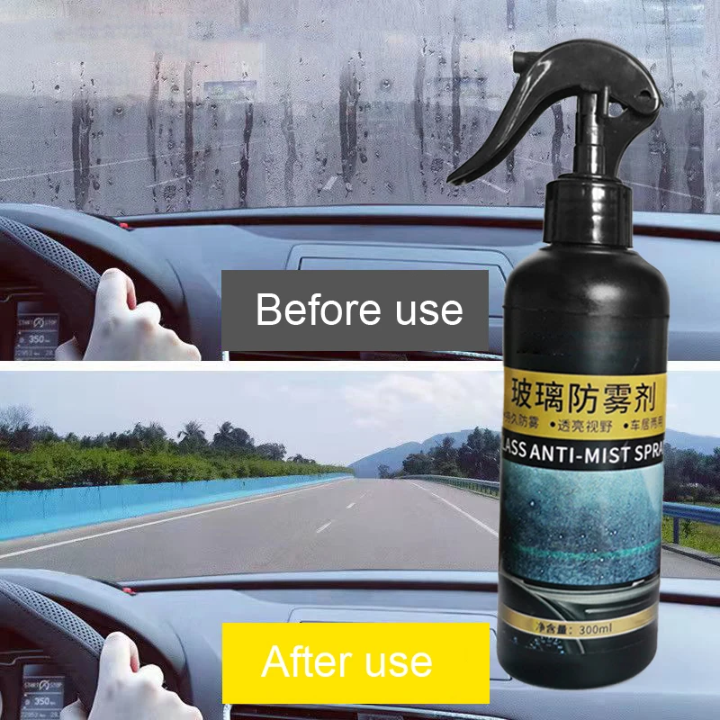 

300ml Waterproof Rainproof Anti-fog Agent Glass Hydrophobic Coating Anti-fog Spray For Car Windscreen Bathroom Glass