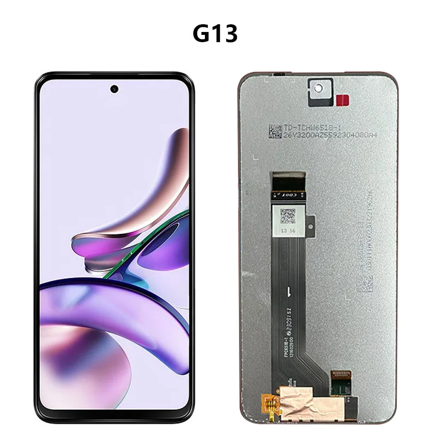6.5 "pour Motorola Moto G13 LCD écran tactile panneau Digiziter assemblée écran remplacement pour Moto G23 LCD avec cadre