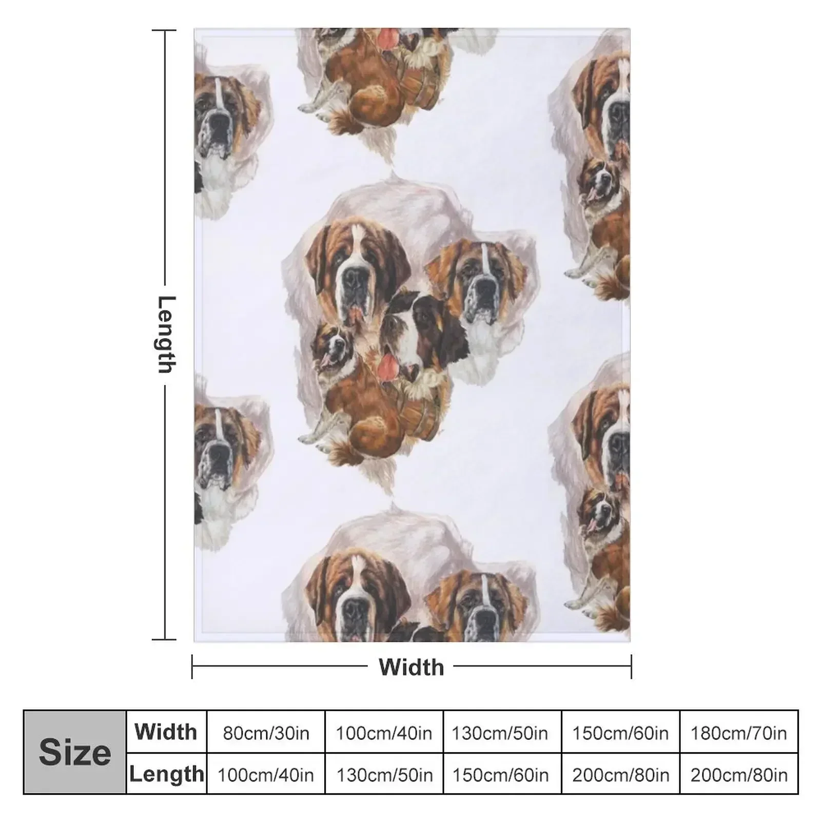 Saint Bernard Grouping Throw Blanket Summer Beddings Large Soft Hairy Blankets