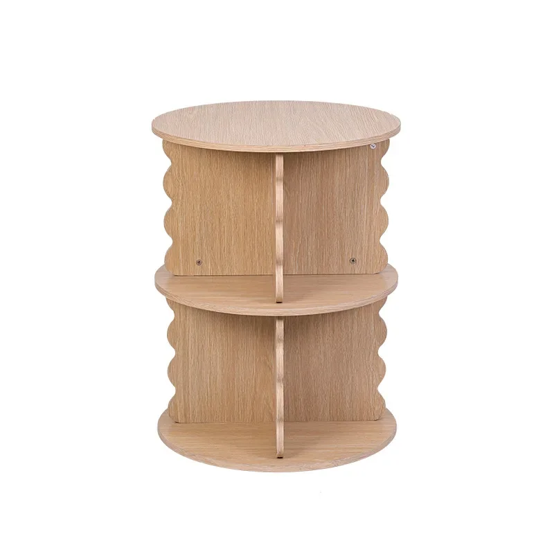 New rotating bookshelf 360 degrees, space-saving home use, simple student bookcase, multi-layer bedroom storage rack