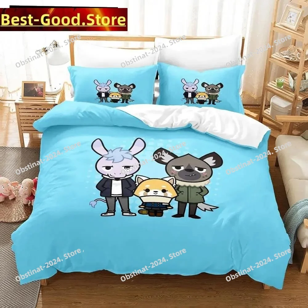 

3D Print Cartoons Aggretsuko Printed Bedding Duvet Cover Set Soft and Comfortable Perfect Children Room Decoration