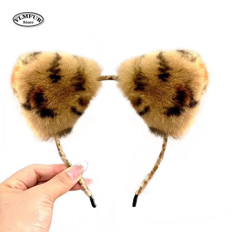 

Cute Plush Cat Ears Hair Hoop Rex Rabbit Fur Fox Headband Hair Accessories Women's Clip Hairpin Halloween Christmas Decorations