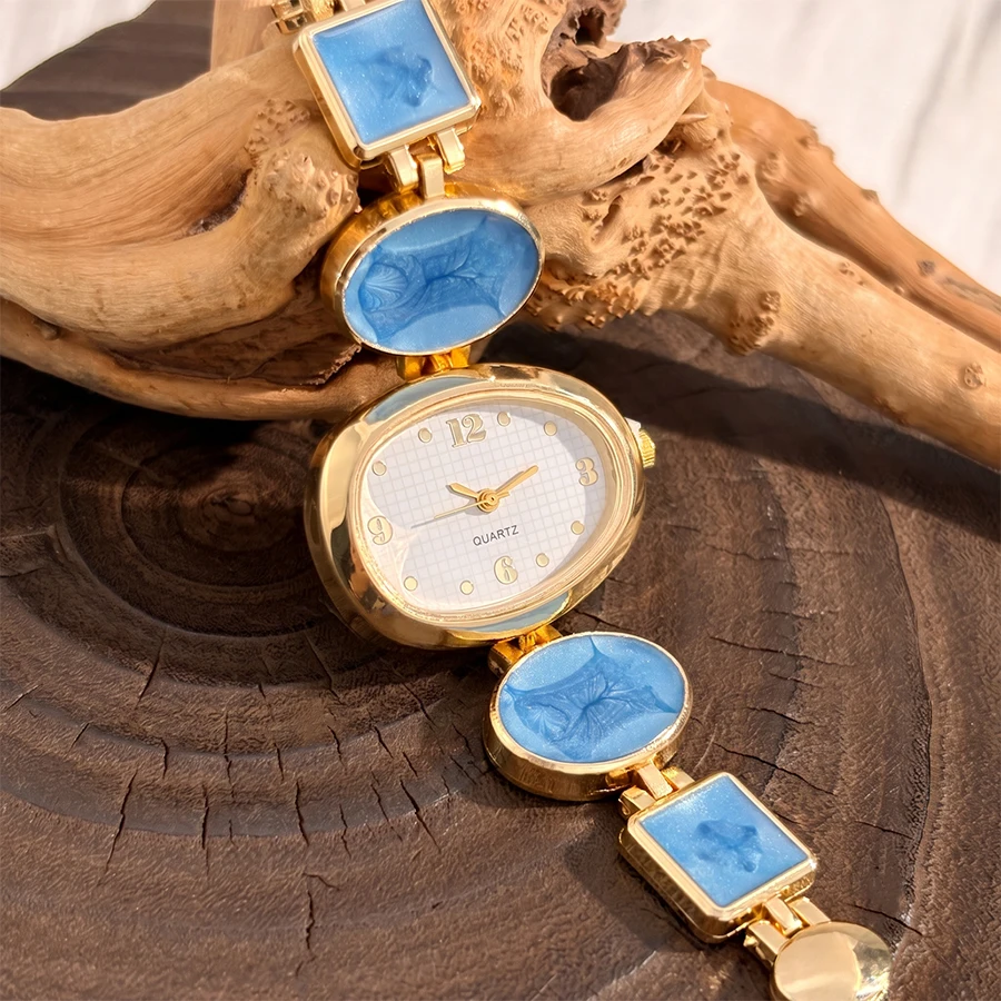 Watch for Ladies: Pebble Shaped Dial Colorful Strap Fashion Casual Wrist Watch view 5