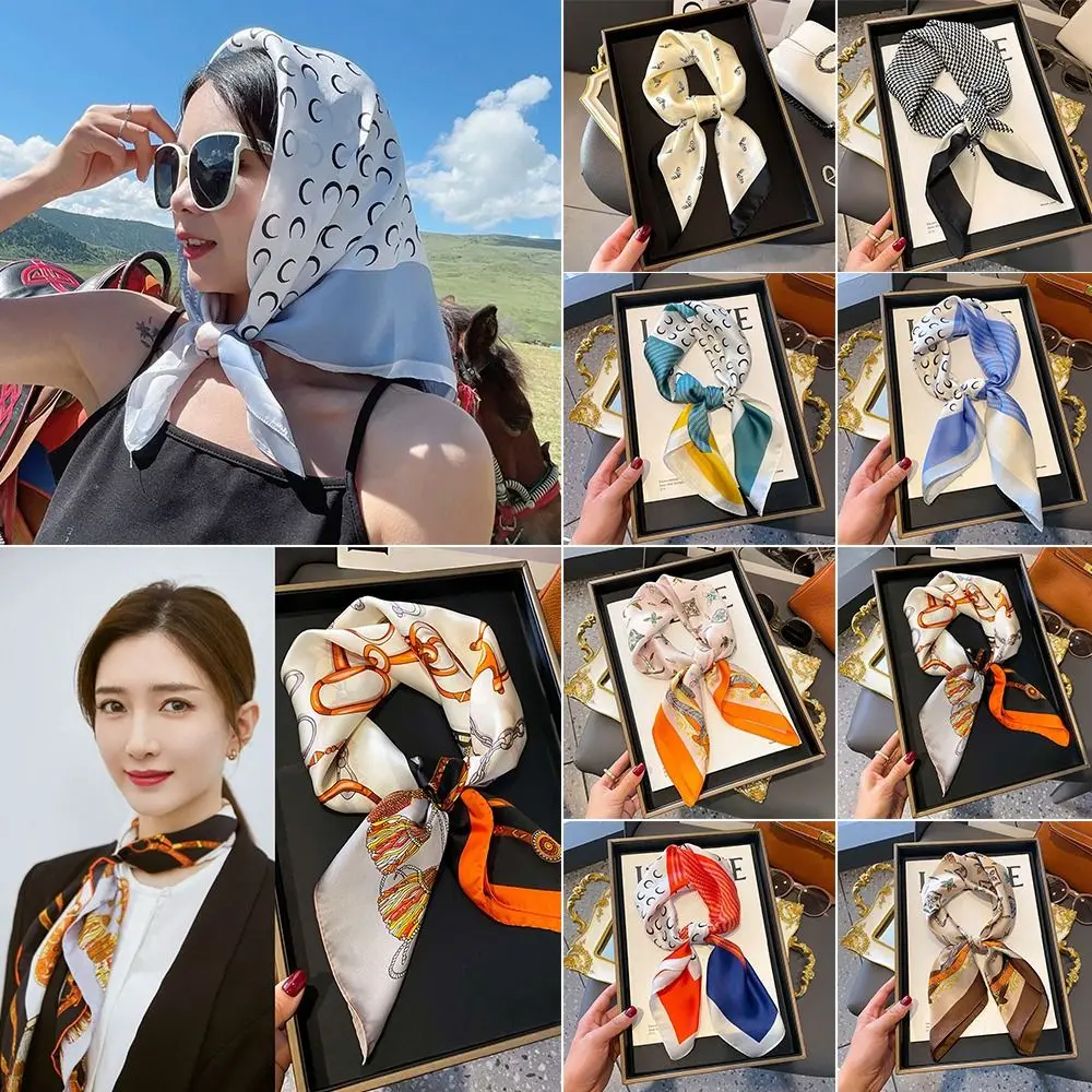 Ретро 70*70 см шарф для волос несколько стилей квадратный хиджаб защита от солнца в богемном стиле гладкая бандана для женщин