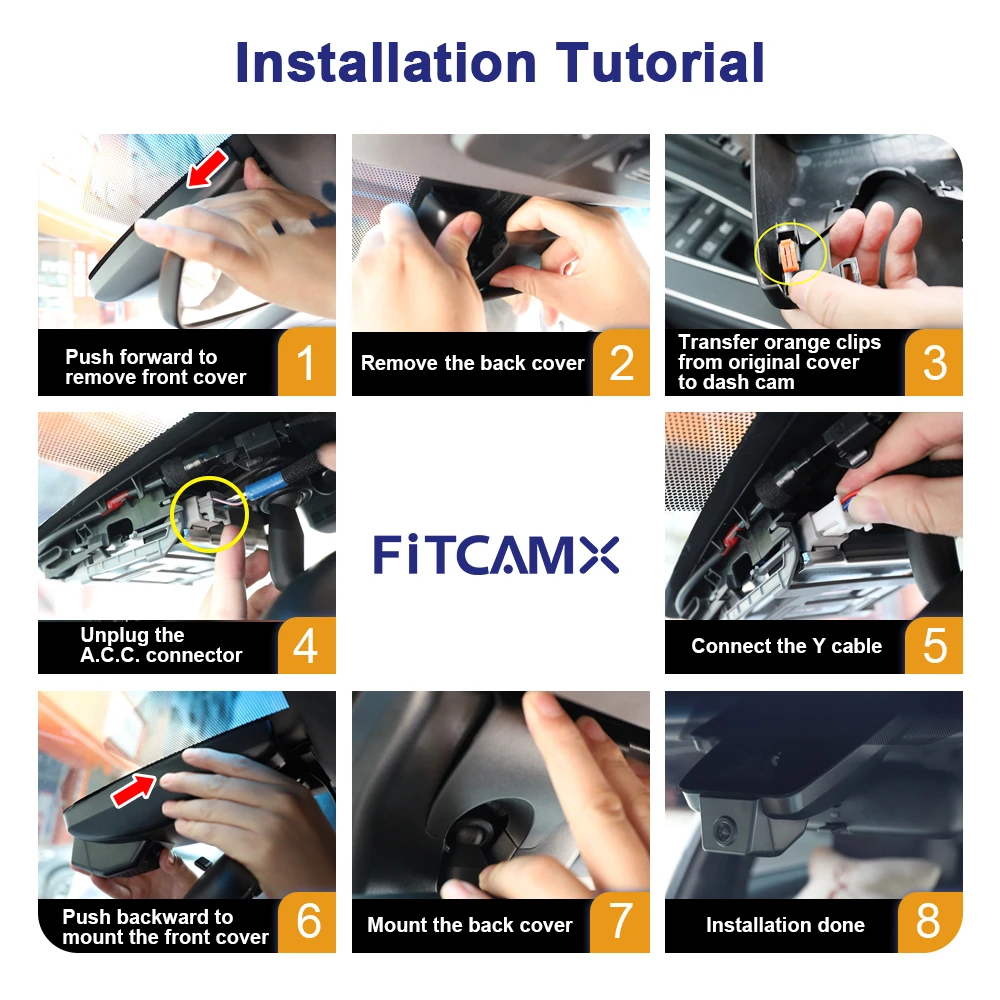 Fitcamx 4K Dash Cam for Toyota C-HR/CHR 2017-2026, OEM Style 2025 2024 2023 Models, Built-in WiFi, Night Vision, Easy Install