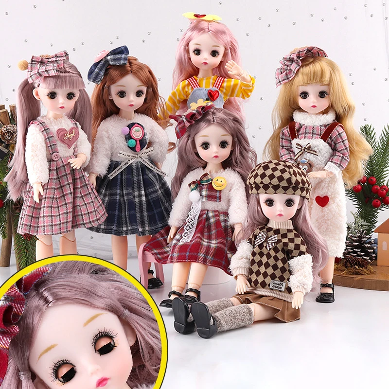 30cm Doll ( Option B ) Winking Eyes Princess Doll Clothes Accessories ( Option A ) Kids Girl Toy Birthday Gift Doll Bjd Doll