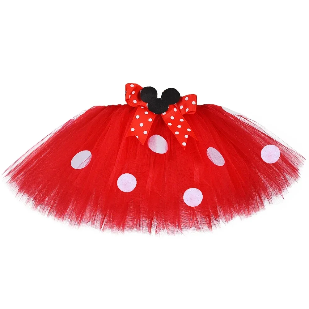 Baby Infant Girls Minnie Tutu Skirt Outfit Kids Fluffy Tutus with Bow Headband Toddler Girl New Year Costume for Birthday Party