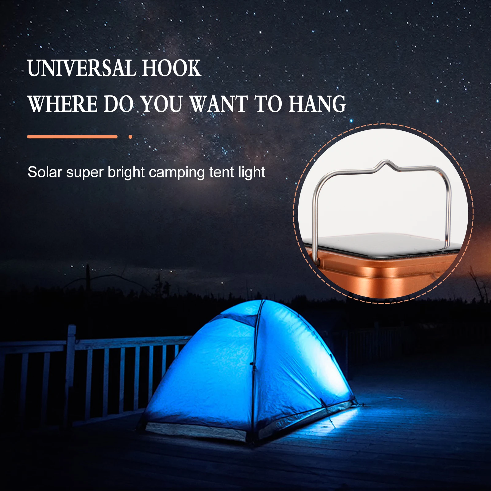 

1Pcs Handheld Solar Camping Lamp Brass High Brightness Four Side Lighting Practical Outdoor Light Outdoor Camping Lamp