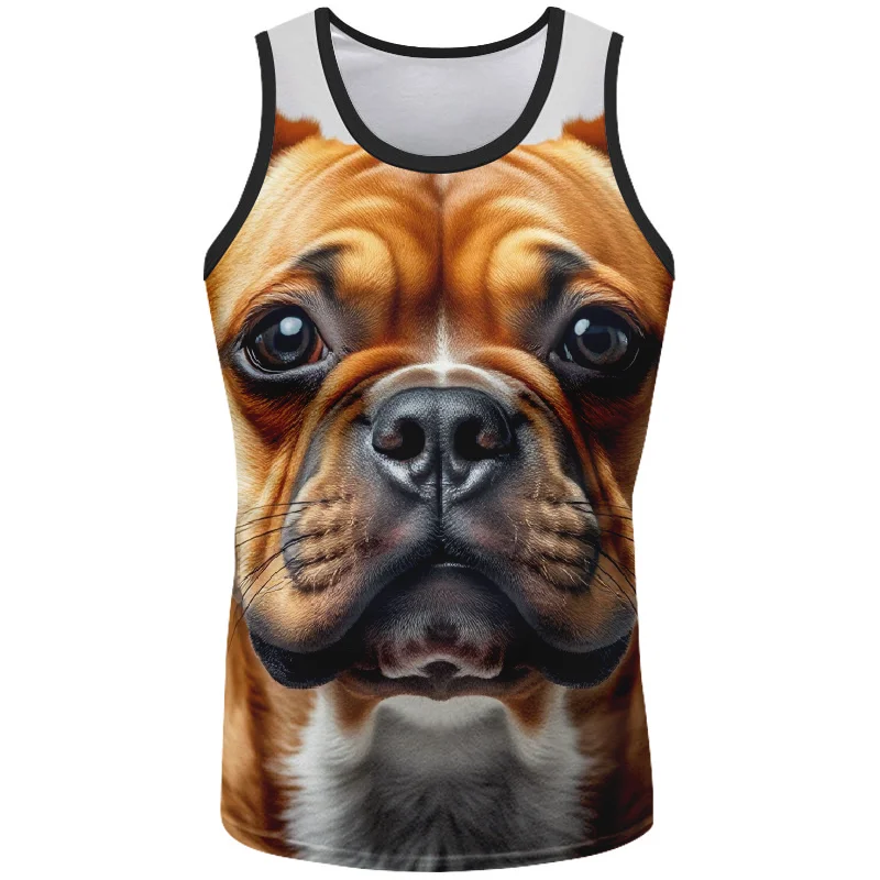 

Bouledogue FrançAis Dog 3D Print T-Shirts Vest Casual Men Women Short Sleeve T Shirt Customizable Sleeveless Top Clothing