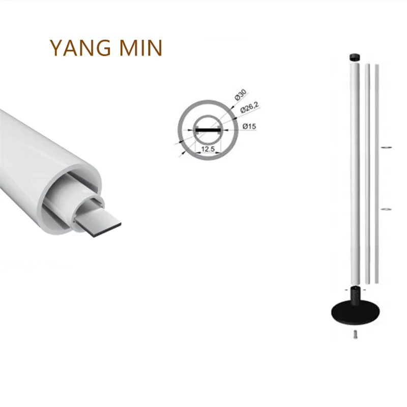 

100cm each piece Energy Saving Extrusion Plastic Profile 30mm diameter Liner Led Tube Housing