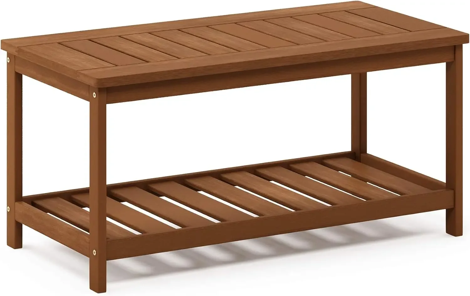 

FG18508 Tioman Hardwood Patio Furniture 2-Tier Coffee Table in Teak Oil, Natural