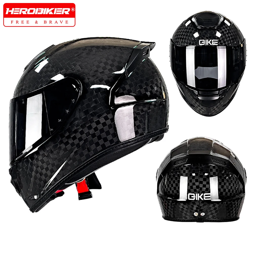 

Motocross Full-face Helmet Carbon Fiber Motorcycle Helmets Personalized Lightweight Universal Motorbike Helmet Men's