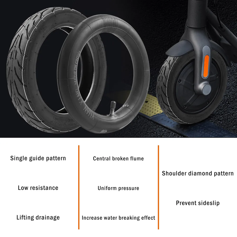 Neumáticos interiores y exteriores de 10 pulgadas para patinete eléctrico, llantas de inflado de 10x2.125 para Segway Ninebot F20, F25, F30 y F40